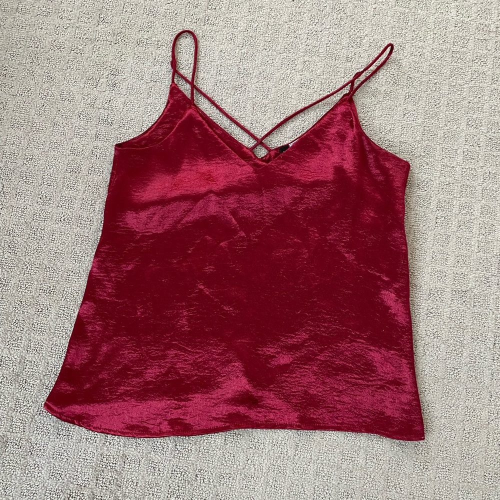 H&M Silk Red Tank
